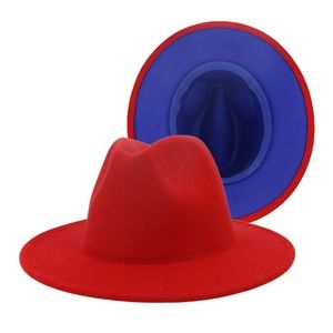 Red & Blue Fedora Hat